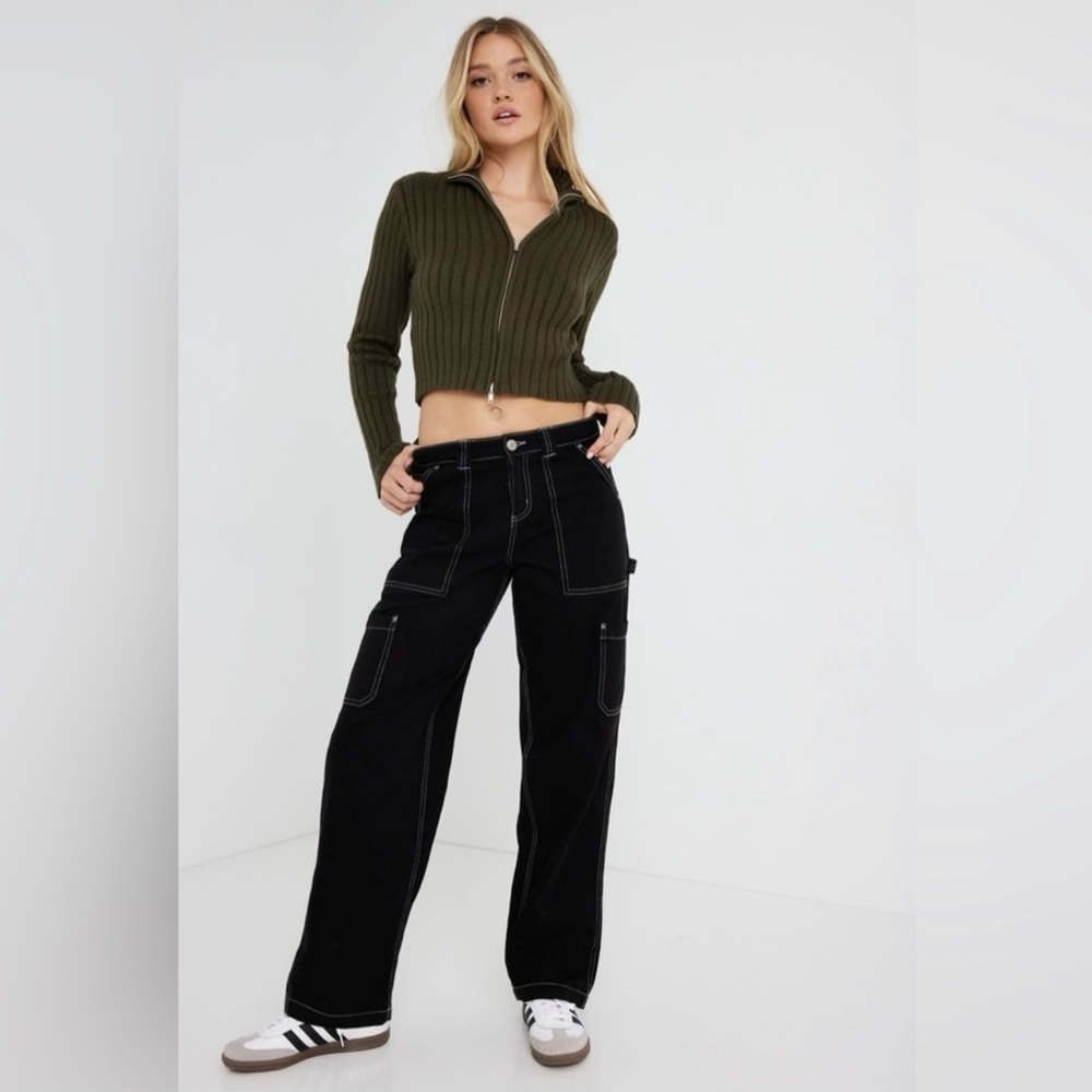 Garage Black Cargo Jeans